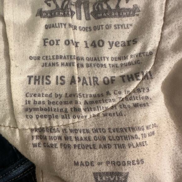 Levi's 510 Dark Blue Straight Jeans Classic Denim - Picture 5 of 5